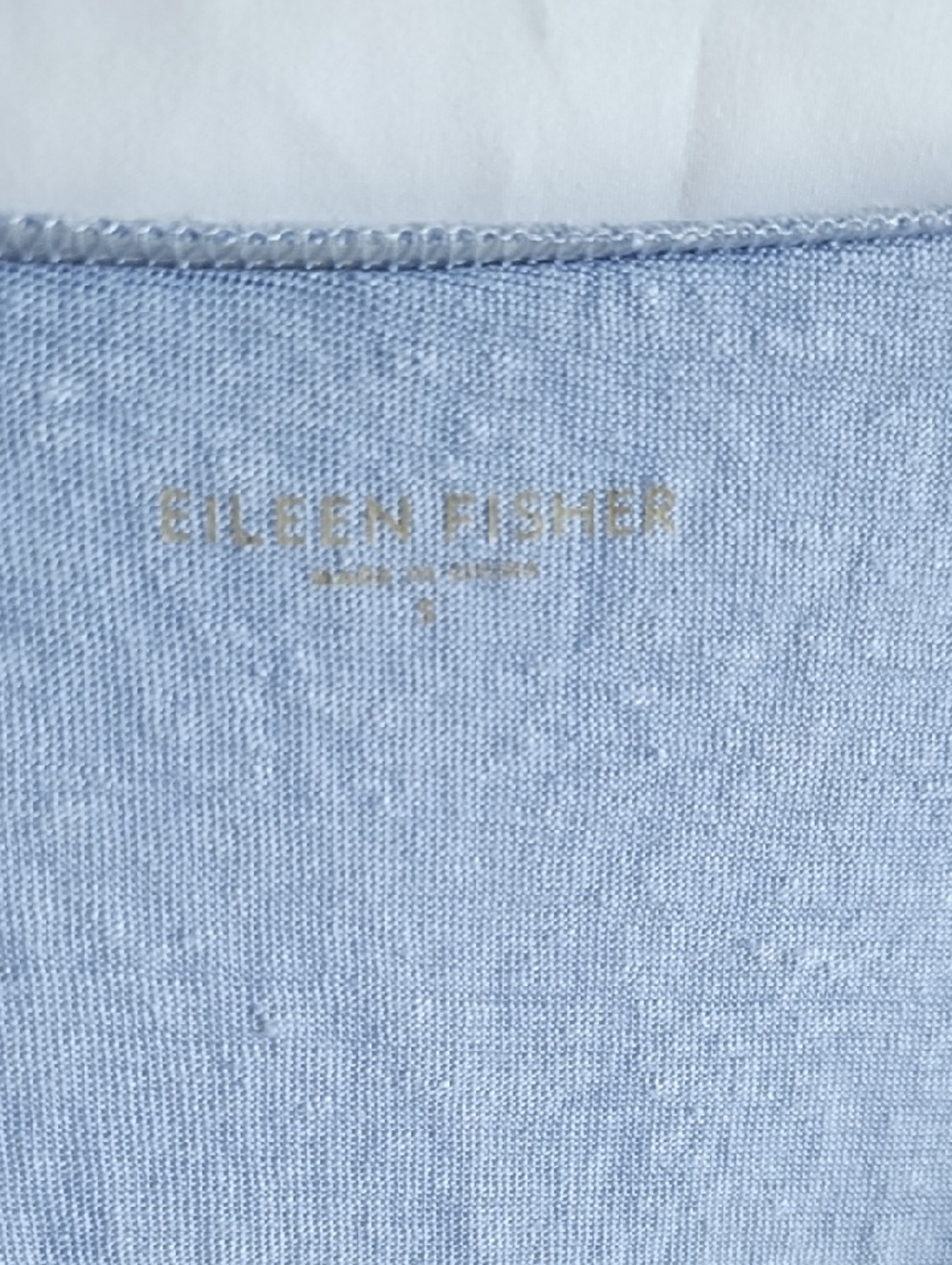 Eileen Fisher Powder Blue Linen Tunic - Picture 4 of 5